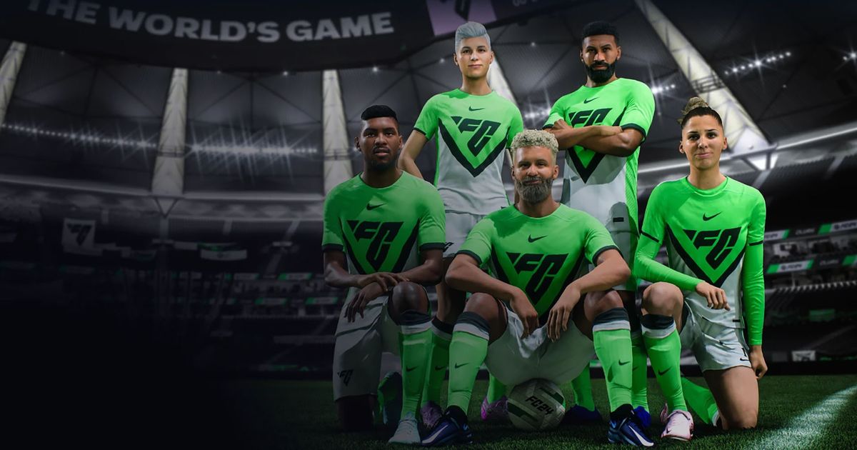 EA Sports FC 24 players wearing green kit
