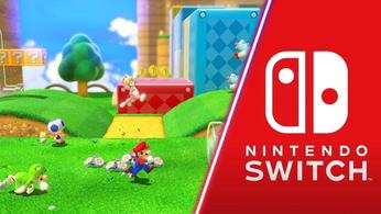 Mario alongside the Nintendo Switch logo.