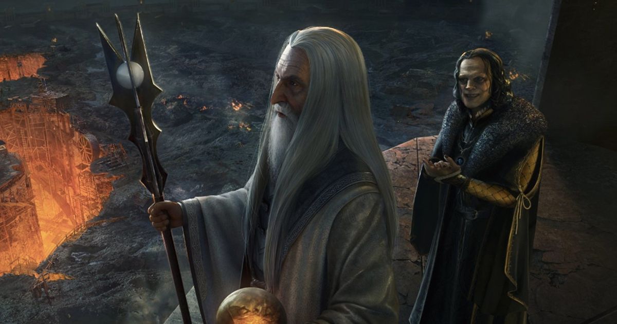 Image of Saruman and Wormtongue from Lord of the Rings