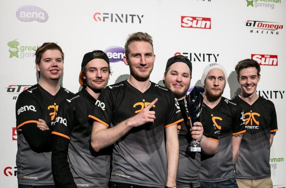 Best of the best. FNATIC lift the Gfinity Masters trophy.