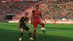 EA Sports FC 24 Harry Kane wearing Bayern Munich jersey in front of Borussia Dortmund player