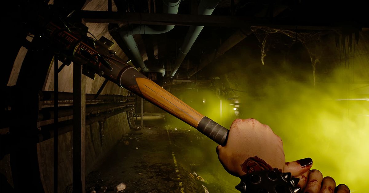 Screenshot of Dead Island 2 player holding modified baseball bat