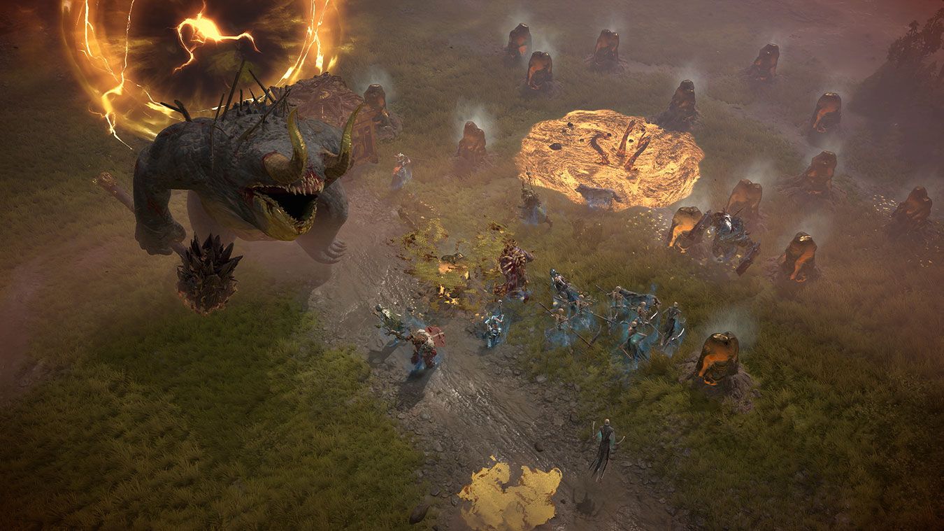 enemies on the battlefield in Diablo 4