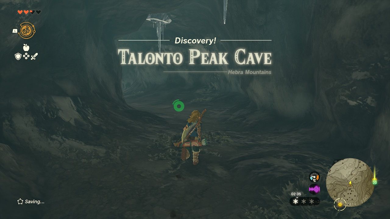 A cave in The Legend of Zelda: Tears of the Kingdom.