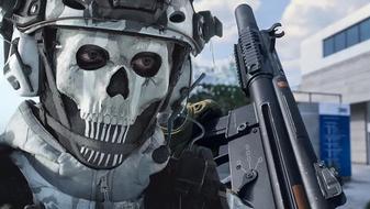 Ghost Riley next to a Lachmann Sub SMG