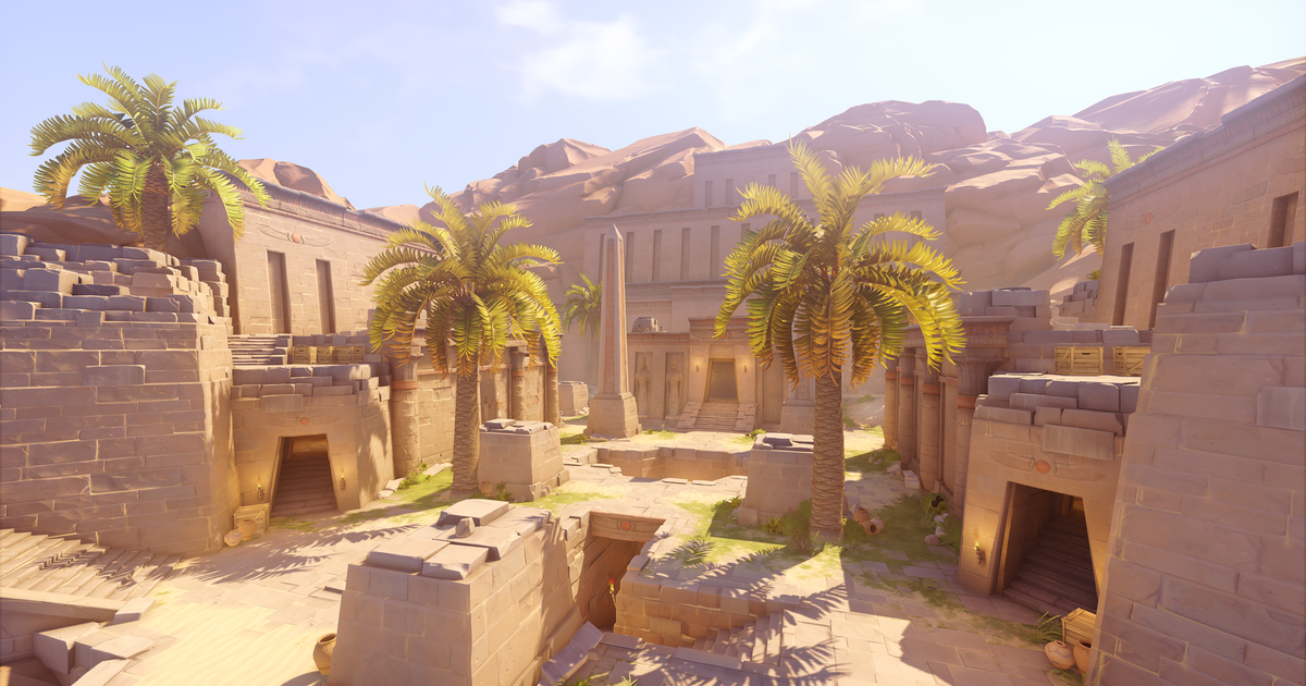 A sandy map in Overwatch 2.