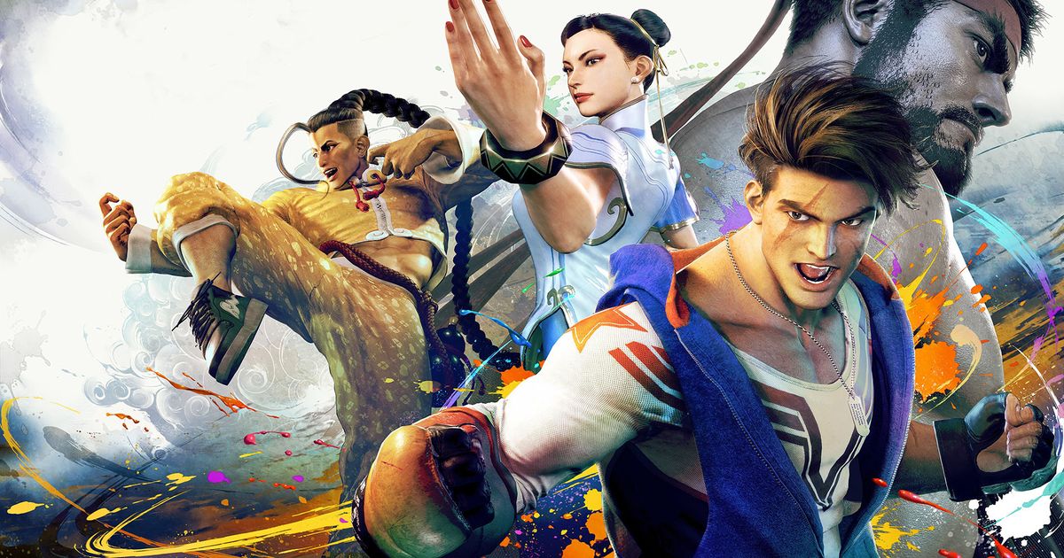 A promotional image for Street Fighter 6 including some of its characters. 