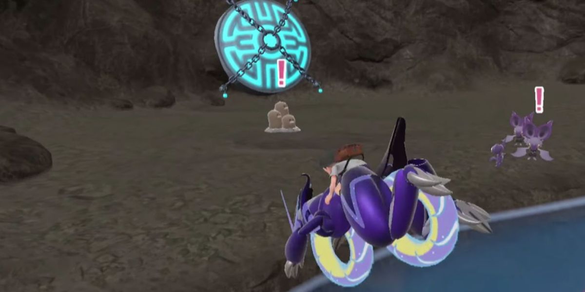 Firescourge Shrine in Pokemon Scarlet and Violet.