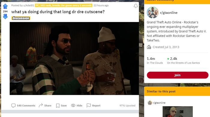 The thread in the GTA Online subreddit.