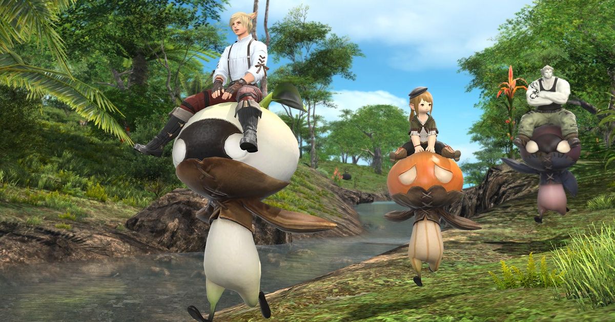 The Mandragora Queen, Onion Knight, and Onion Prince mounts in FFXIV.