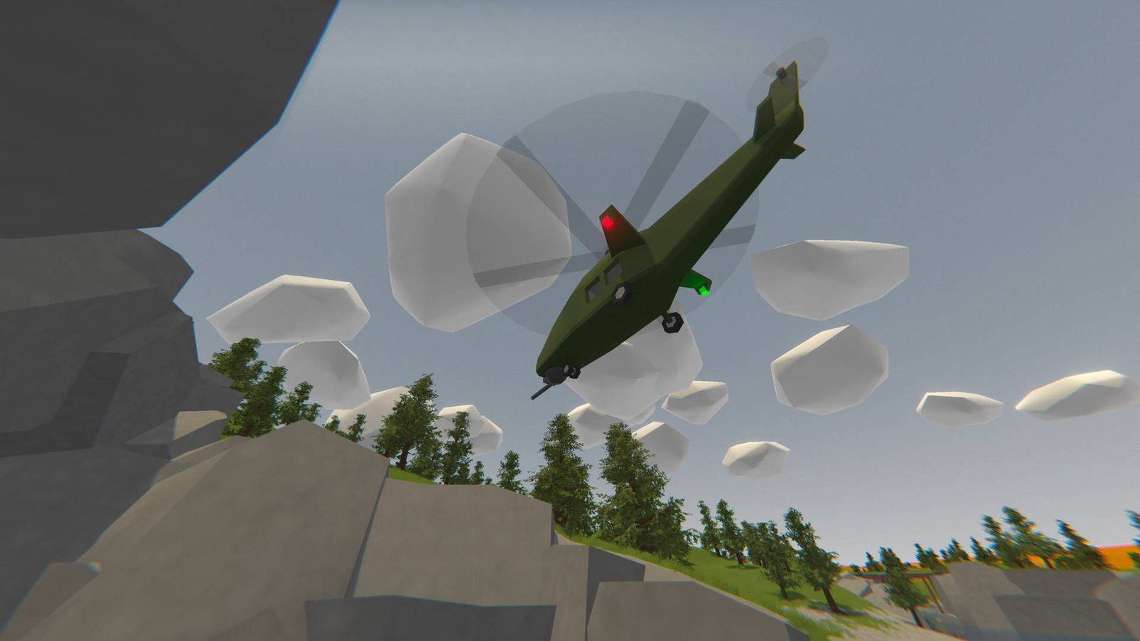 A helicopter in Unturned.