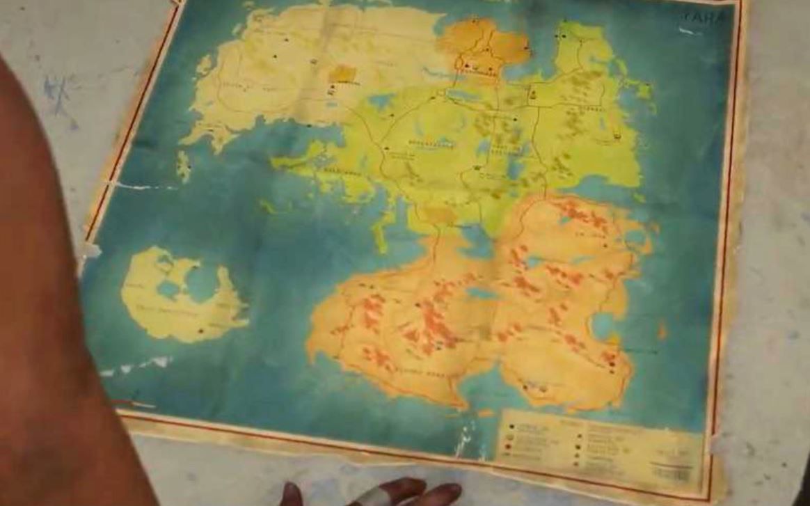 The map of Yara in Far Cry 6 is shown off, with four distinct regions and an island in the South-West corner. 