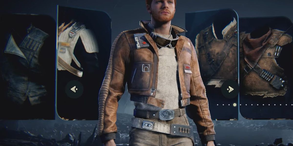 Cal's outfit selection screen in Star Wars Jedi Survivor