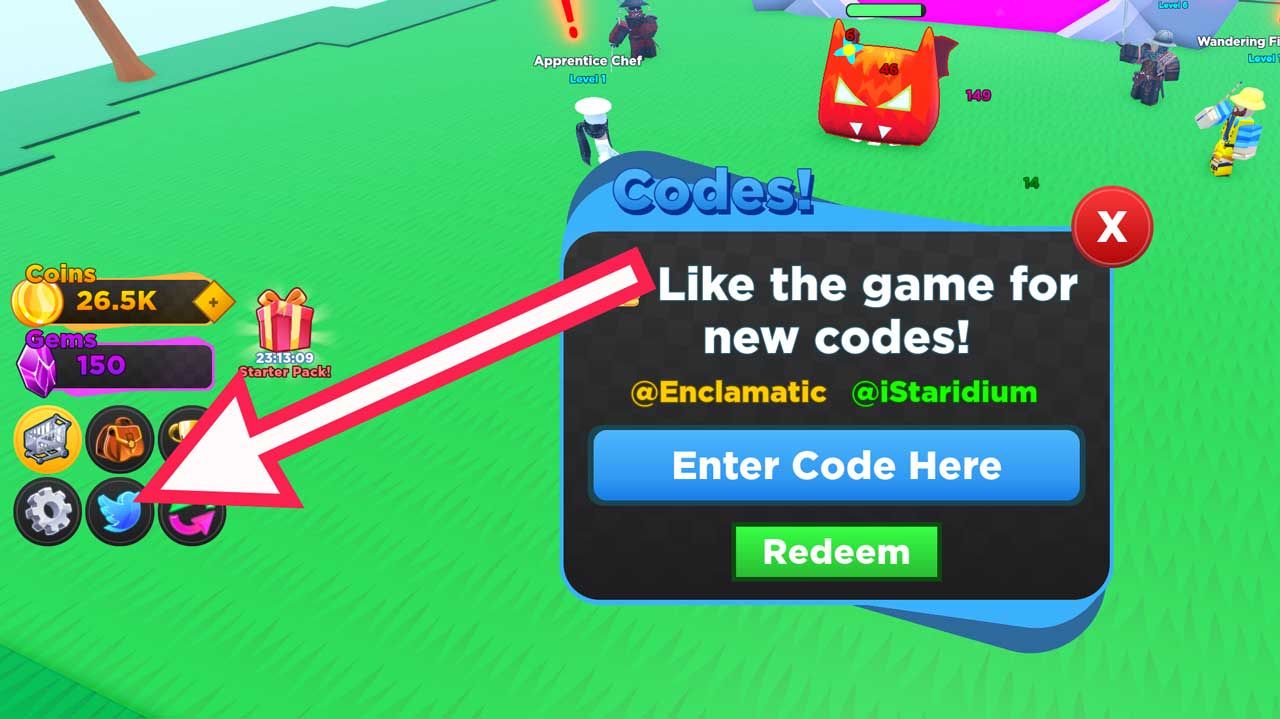 How to use Idle Heroes Simulator codes in Roblox.