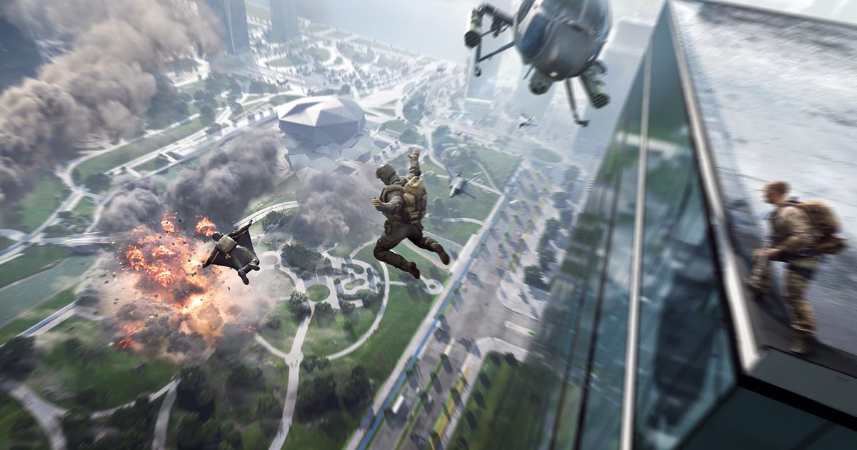 A promo screenshot for Battlefield 2042.