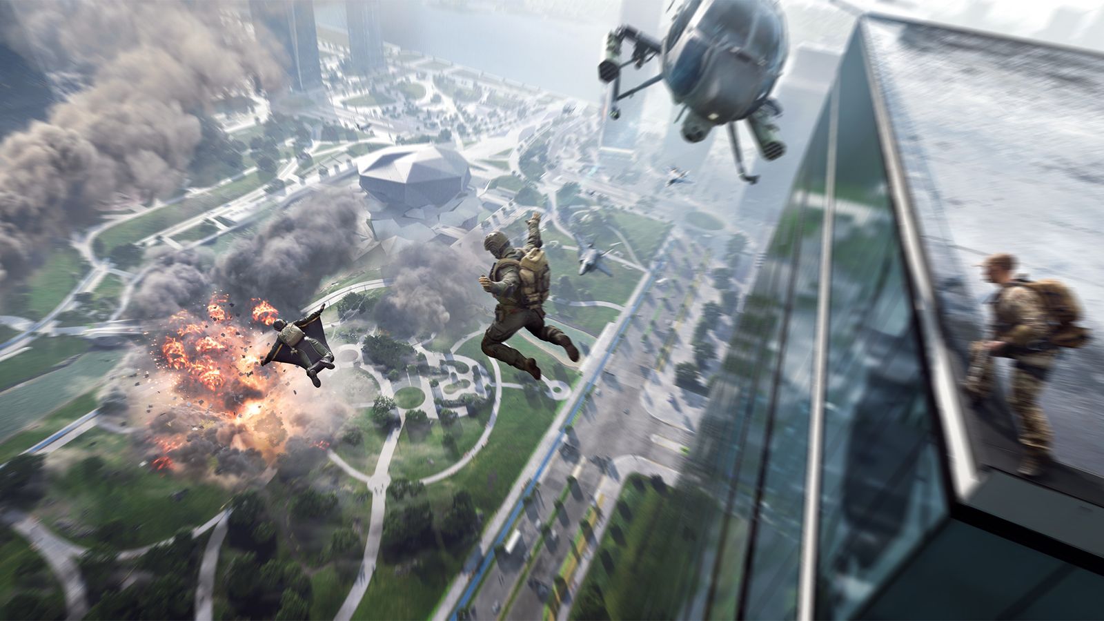 A promo screenshot for Battlefield 2042.