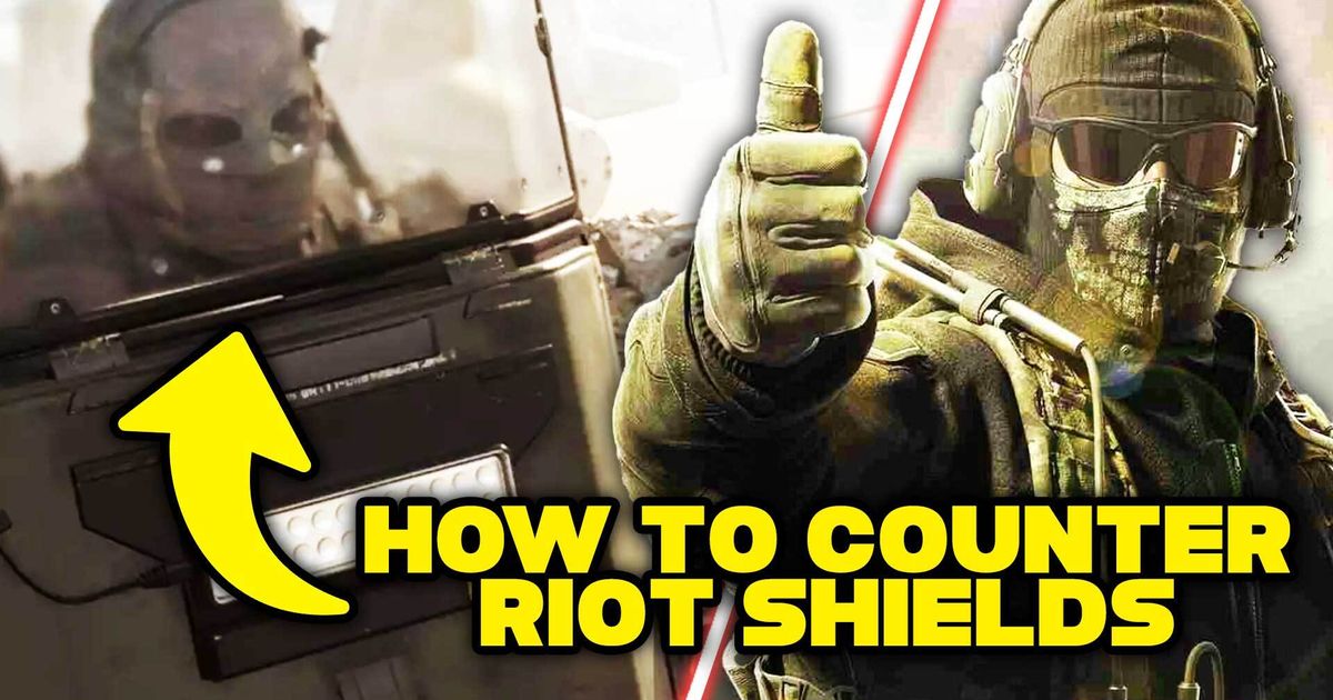 Image showing Warzone player using riot shield and Ghost with thumbs up