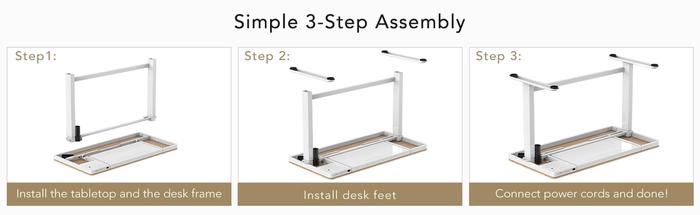 Comhar All-in-One Standing Desk assembly