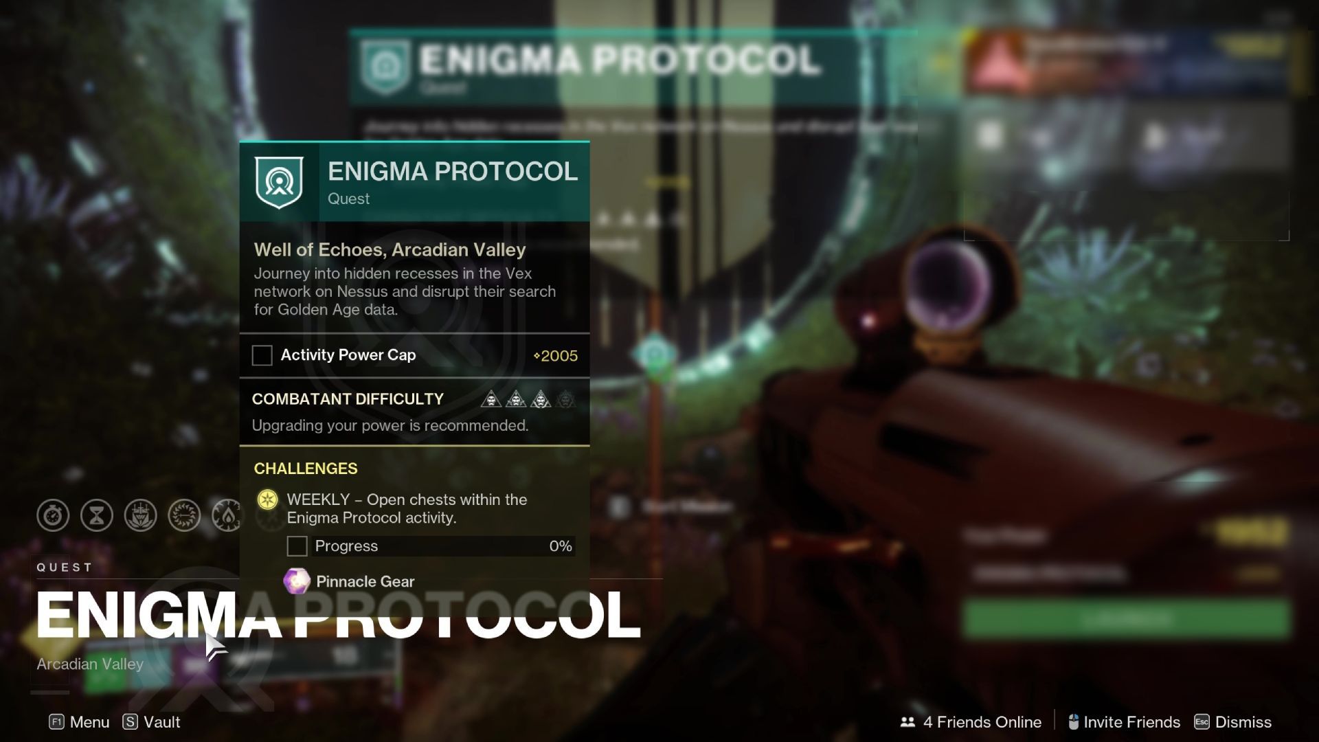 Как запустить и завершить протокол Destiny 2 Enigma