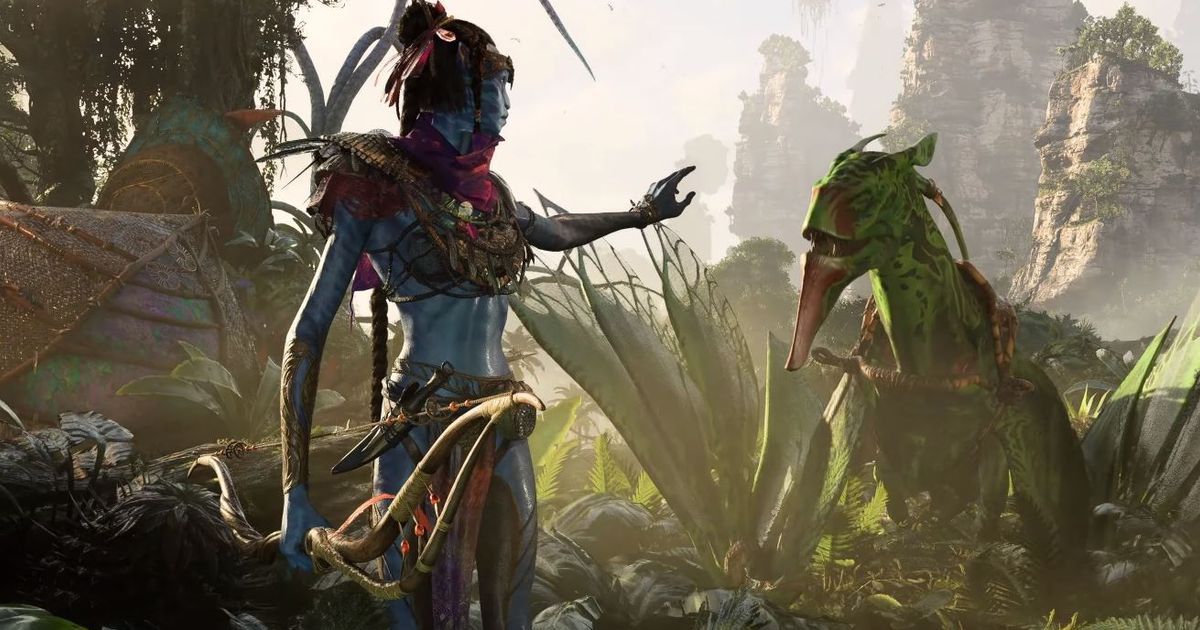 Avatar: Frontiers of Pandora player standing next to creature