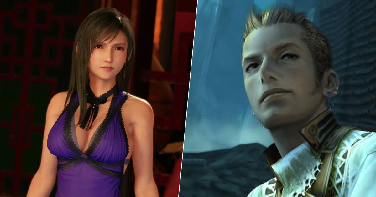 Tifa Lockhart in Final Fantasy VII Remake and Balthier in Final Fantasy XII
