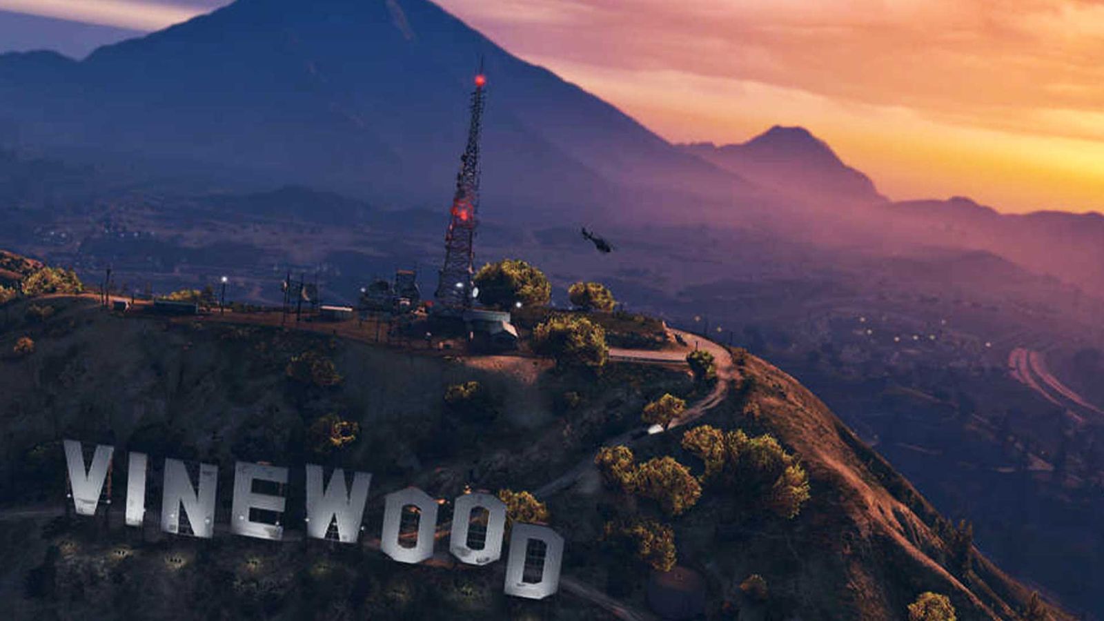 An image of Los Santos from GTA 5 / GTA Online, in at number 1 in the Top 10 worst video game cities to live in.