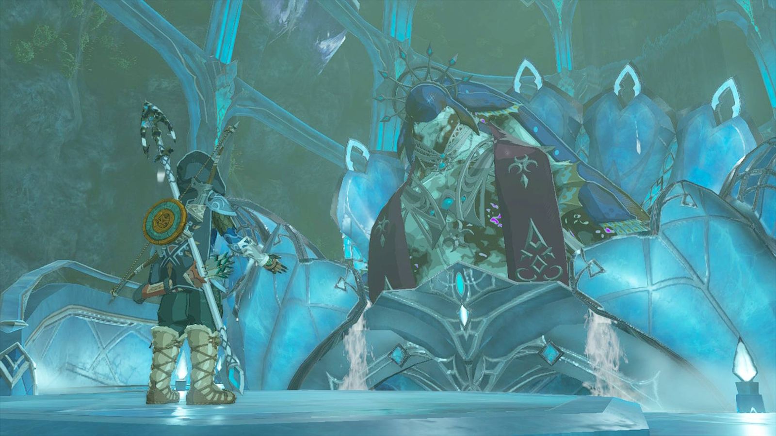 Link speaking to King Dorephan in Zelda Tears of the Kingdom.
