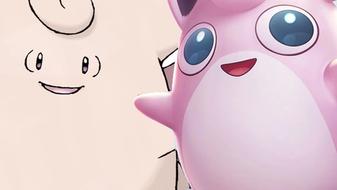 Clefable next to Wigglytuff.
