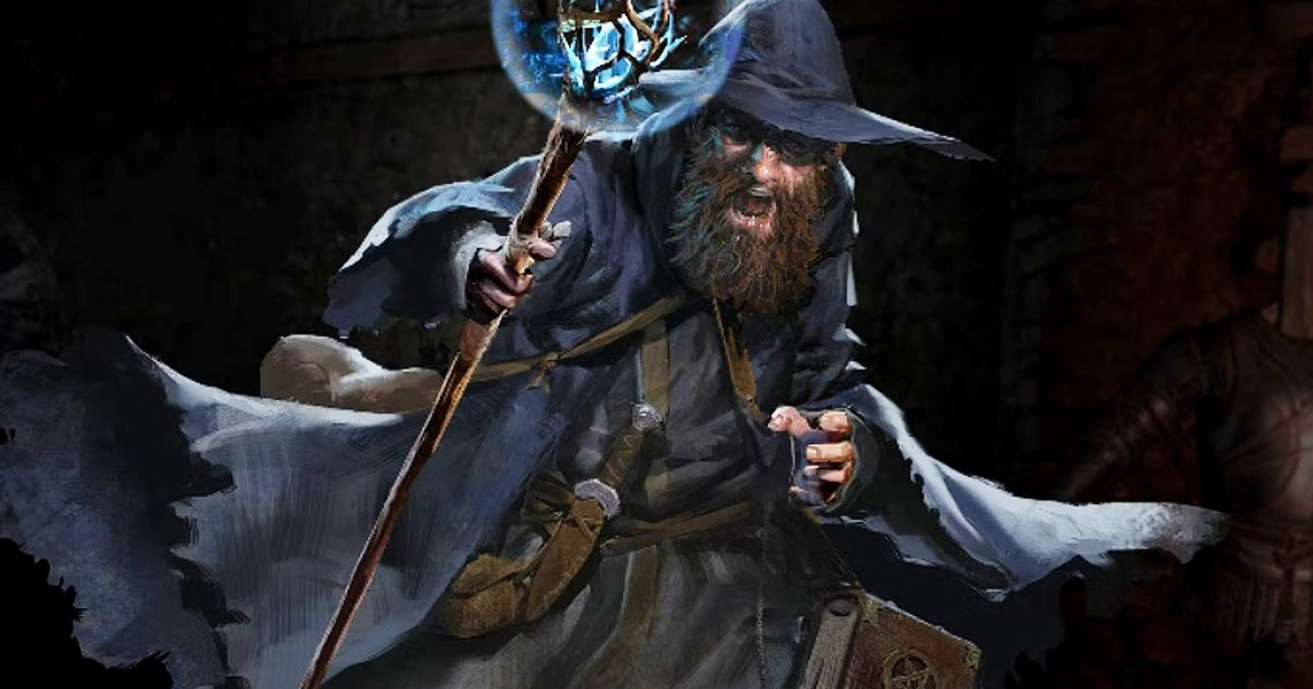 Dark and Darker warlock class guide character holding staff