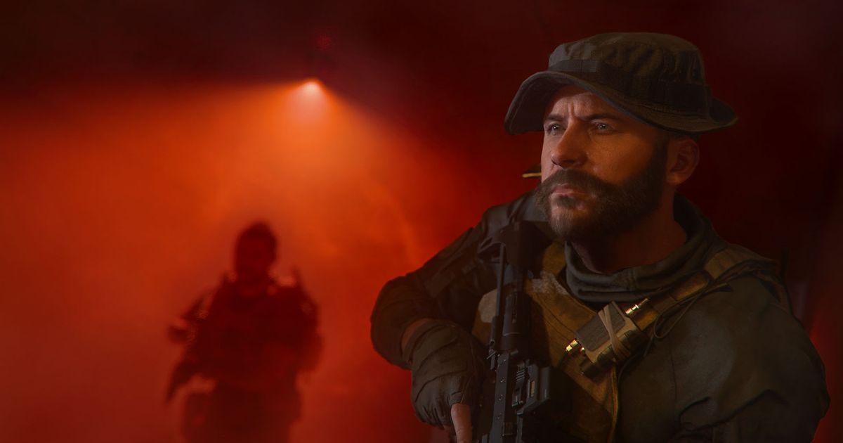 Modern Warfare 3 Captain Price on red background