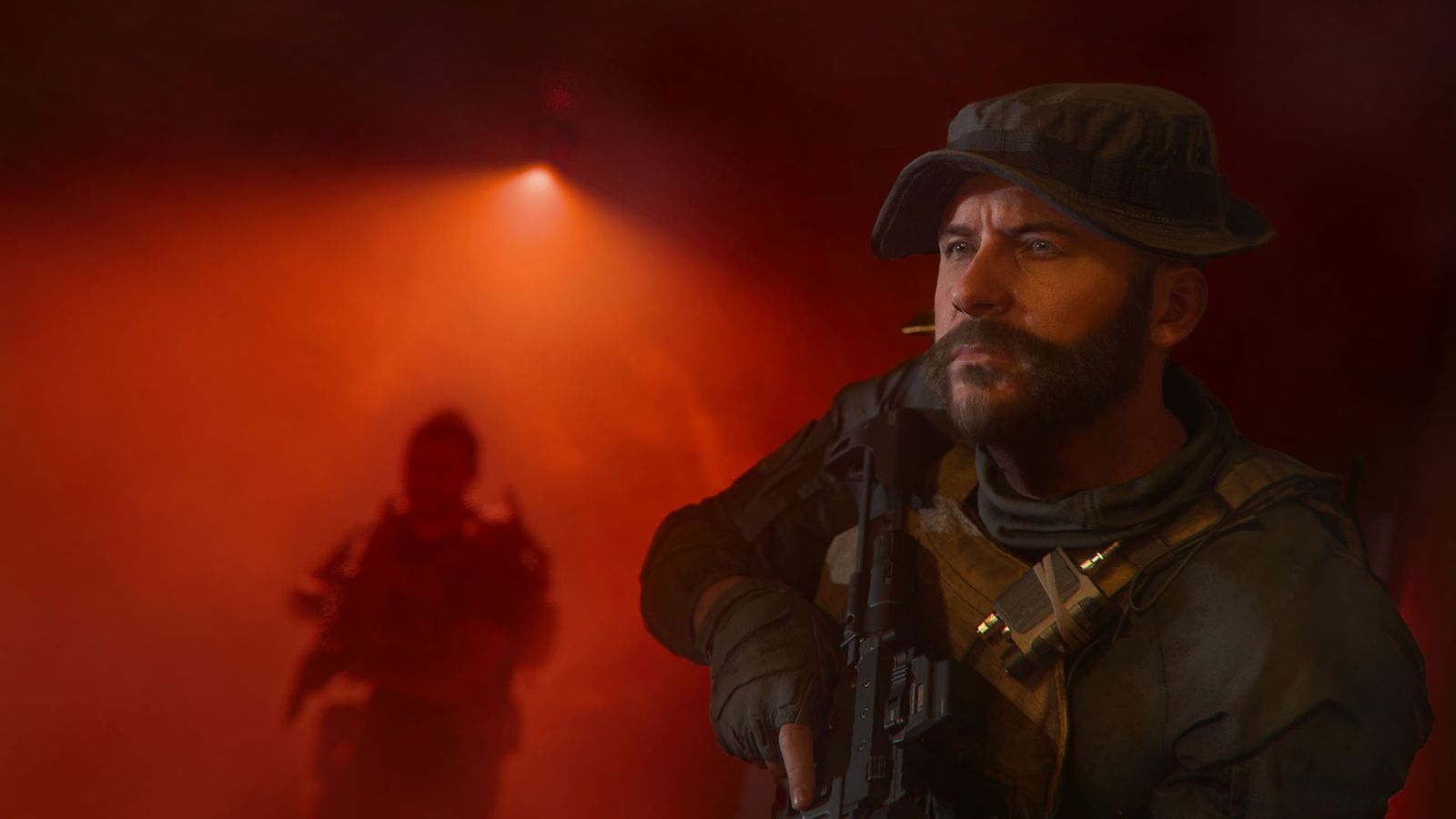 Modern Warfare 3 Captain Price on red background
