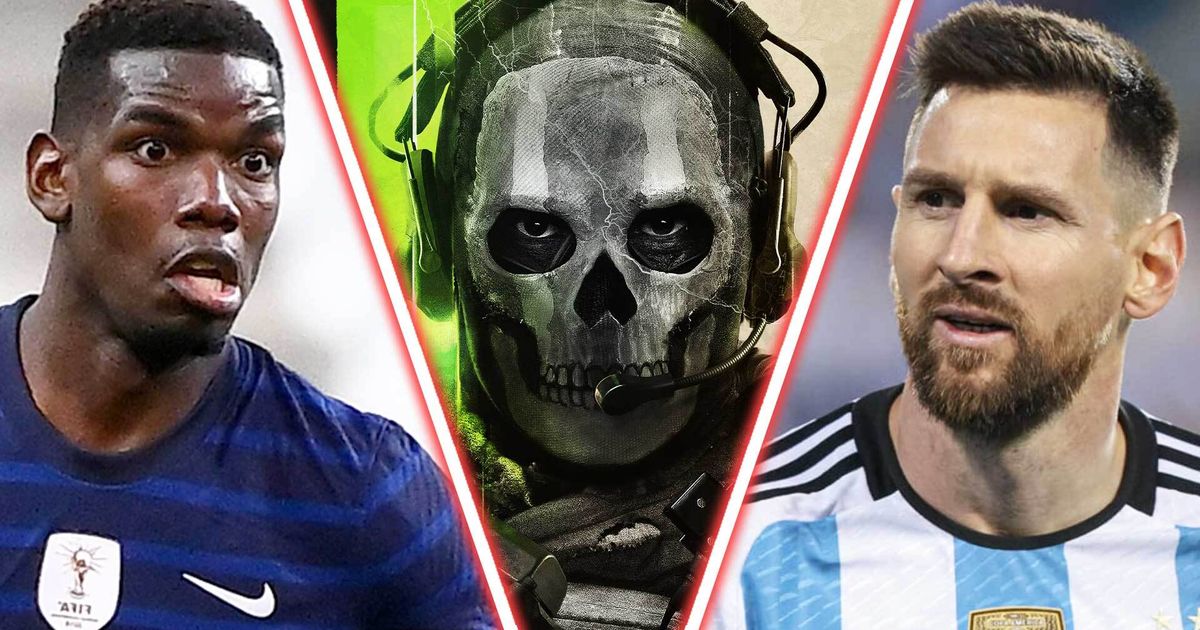 Image showing Paul Pogba, Lionel Messi, and Ghost from Modern Warfare 2