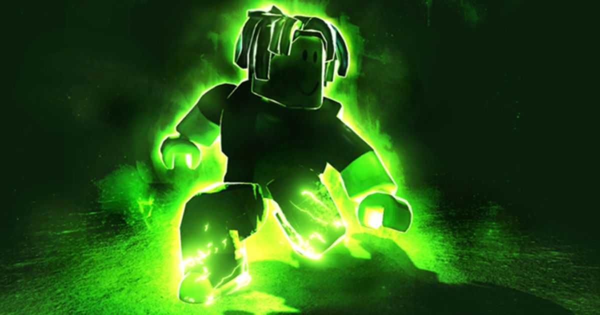 Image of a superpowered Roblox character in Legends of Speed.