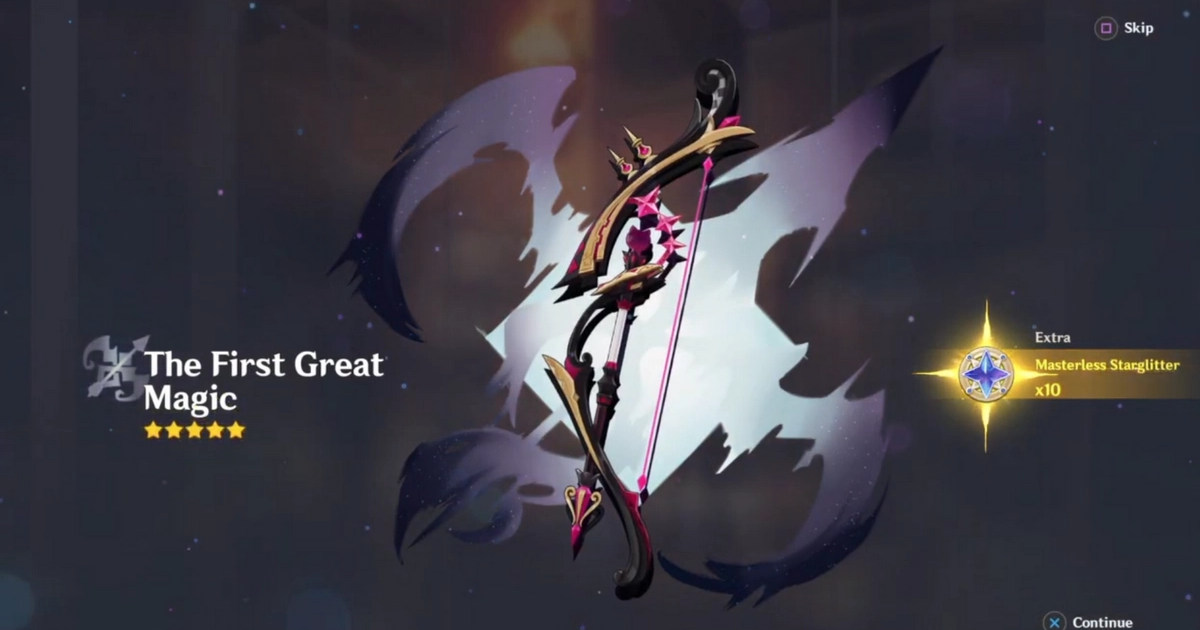 Genshin Impact wishing for the first great magic bow