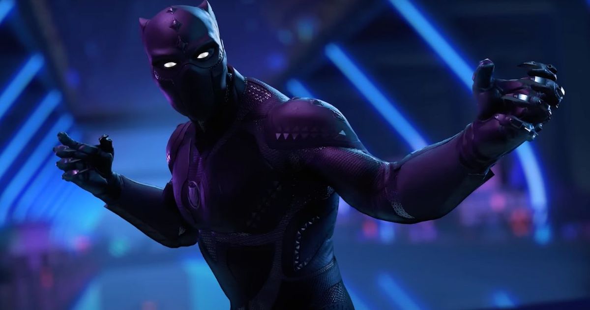 EA's Black Panther on blue background