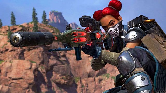 Screenshot of Apex Legends player holding sniper rifle and aiming down sights
