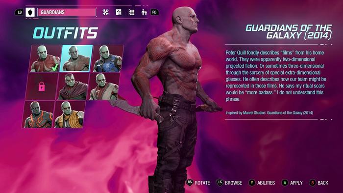 Guardians of the Galaxy Guardians of the Galaxy 2014 outfit Drax