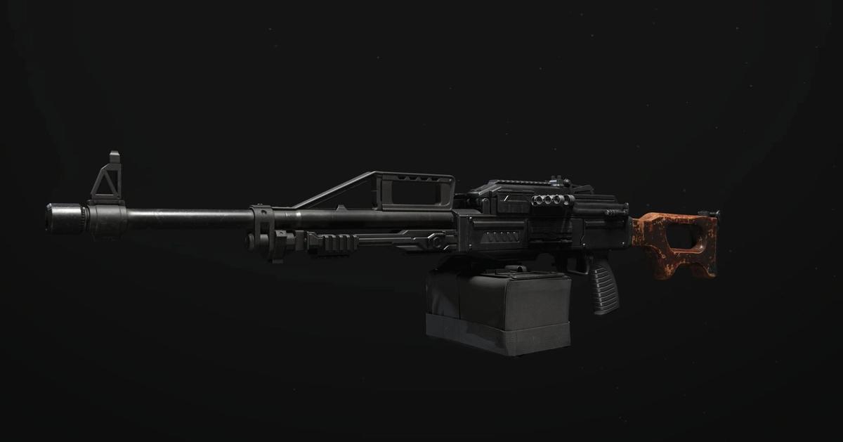 Modern Warfare 3 Pulemyot 762 on black background