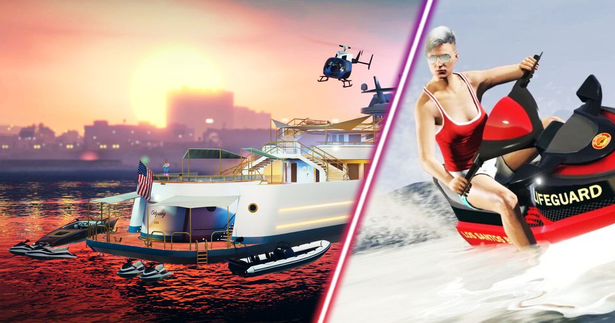 Some boats in GTA Online.